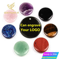 Customized High Quality Crystals Jewelry Natural Round Shape Natural Jewelry Necklacarving Craftsce Pendant Healing Stone