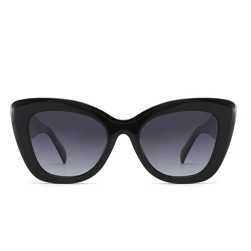 Retro Cateye Par Eyewear Polarized Polygonal Frame Acetate Unique Luxury Brand Big Sunglasses Women