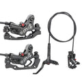 Meroca M4 Four-Piston 800 1400mm MTB Mountain Bike Hydraulic Front Rear Set Including Alloy Brake Pads Shoes Optimal for Bicycle