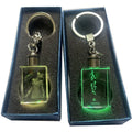 Customized Crystal Map Keychain with LED Light Color Changing Feature Cute Style Gift Set for Maldives Travel