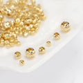 Striated Bead Cover Brass 18k Gold Plated Wholesale Jewelry Accessories Separate Beads for Jewelry Making