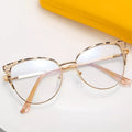 Fashion Computer Blue Light Filter Reading Alloy Glasses Women Unique Hollow Out Cat Eye Frames Female Presbyopia Glasses
