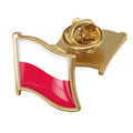 Flags of the World Hat Pins Custom Logo Enamel Pin Manufacturing Country Flag Lapel Pin Poland Flag Badge