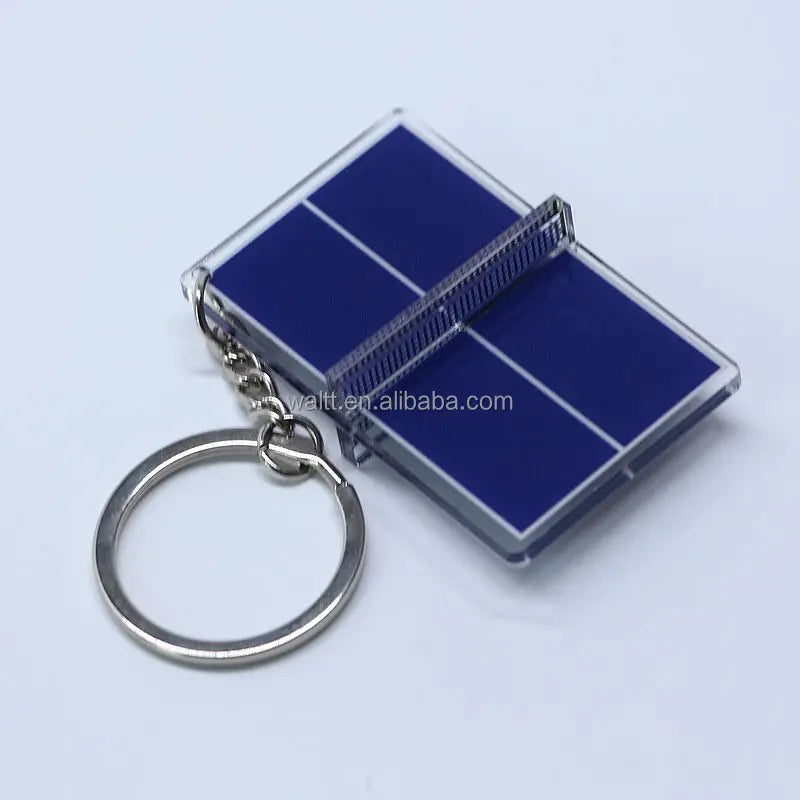 3D Table Tennis Balls Keychain Ping Pong Ball Table Keyring Clear Acrylic Keychain