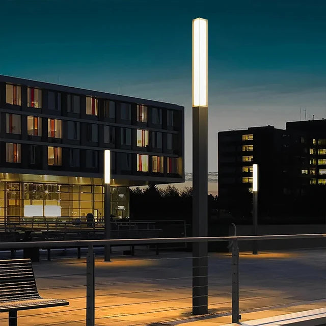 Outdoor Waterproof Stainless Steel Cylindrical Garden Light Garden Community Park Landscape Led Bollard Light