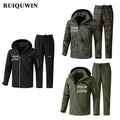 RUIQUWIN New Arrival Men Autumn Winter Hiking Jacket Clothes Set Windproof Waterproof Cycling Plus Size Men Joggers Set