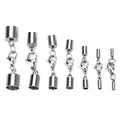 Different Hole Size 1.5mm 2mm 3mm 4mm 5mm 6mm 8mm End Clasp for Jewelry Stainless Steel Jewelry Clasp for DIY Bracelet Necklace
