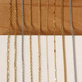 Women Gold Thin Chains Necklaces 316L Stainless Steel Delicate Rope Link Chain Jewelry Round Beads Necklace Herringbone Chains