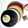 Leather Placemats Cross-border PVC Mats Nordic Style 38cm Round Plate Mats Hotel Creative Edge Plate Mats Coasters
