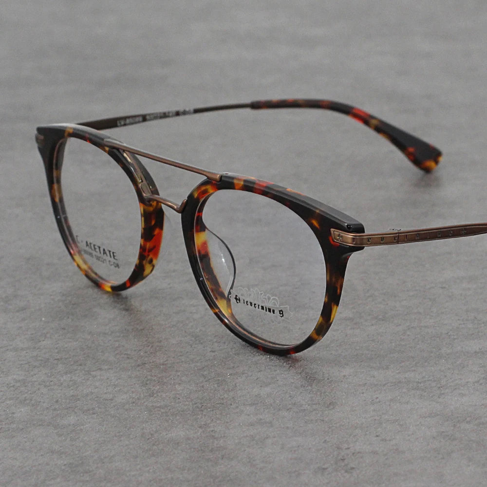 Designer Italian Tortoise Acetate Eyeglass Frames Acetato Glass Eye Glasses