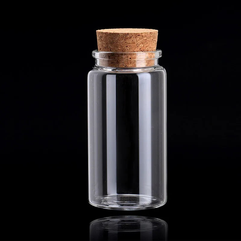 Hot Selling Custom Logo Cork Glass Tube Bottle 50ml 80ml 110ml Different Sizes Factory Price Minimum Order 100pcs MegaBDM