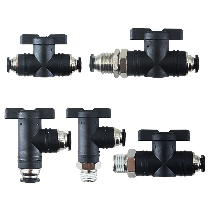 XDX OEM Customizable Pneumatic Manual Bronze Ball Valve Quick Connector 4-12mm Plastic PU Tube BUC/HVU Base Water/Air Pipes 100