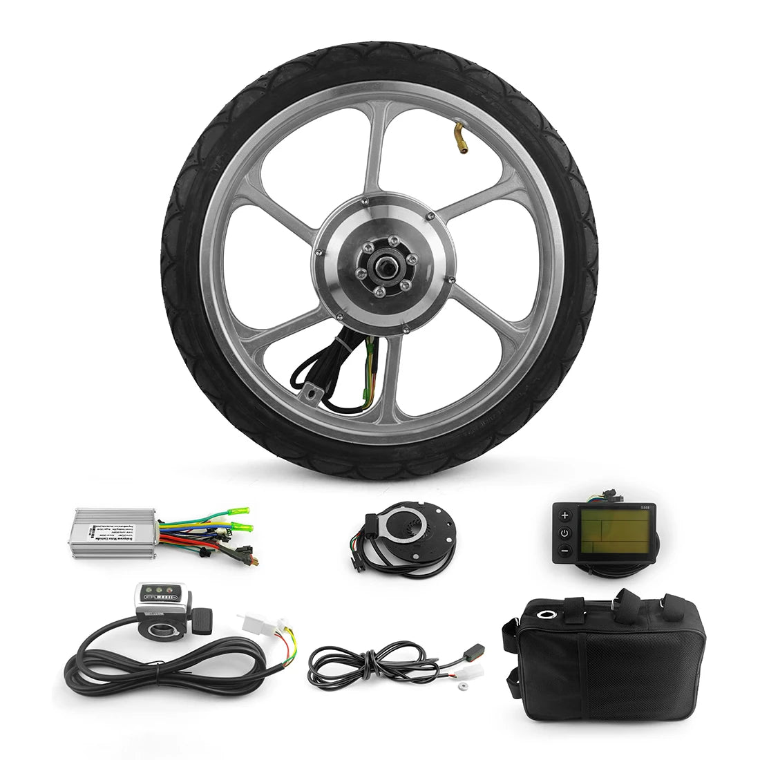 Cheap DIY 24 36 48v 16 Inch Mtb 350w Electric Ebike Conversion Kit E-bike Motor Hub