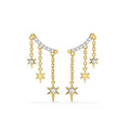 Gemnel Jewelry Wholesale Dainty Gold Plated Brass Jewelry  Brass Jewelry Manufacturer Starry Drop Zircon Jewelry Earrings