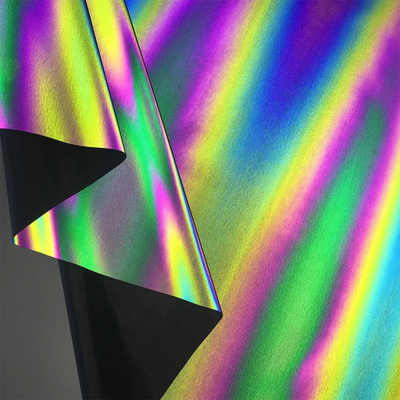 YouGuang Rainbow Iridescent Reflective Waterproof Washable Fabric & Spandex Reflective Fabric Tape for Garments