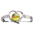 RubySub High Quality Valentine's Day Gift Sublimation Customized Znic Alloy Heart Bracelet