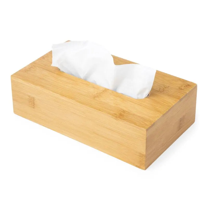 Waterproof Bamboo Fiber Square Tissue Dispenser Box Cover Factory Price Home Kitchen Bathroom Accessory