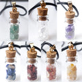 Mini Bottle Crystal Stone Pendant Charms for DIY Jewelry Making Custom Messager Wish Bottle Pendant Charms Wedding Gifts