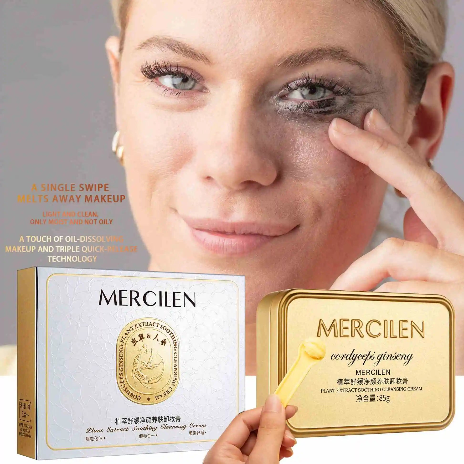 Pure Essence Herbal Facial Cleansing Oil Soap Soft Makeup Removal Balm Form Effective Face Makeup Remover