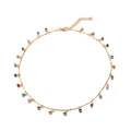 Fashion Jewelry Colorful Bead Chain Necklace Charm Gold Choker Necklace Gifts for Women to My Dauther