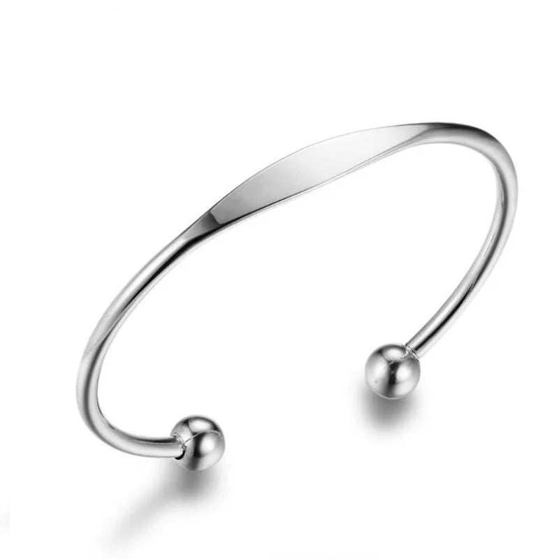 INS Popular Cuff Bracelet Bangle Minimalist 18K Gold Plated Stainless Steel C Shaped Cuff Bracelet Bangle