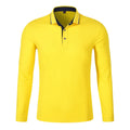 Hot Sale Simple Fashion Threaded Collar Long Sleeve 94% Cotton 6% Polyester Fabric Golf Shirt With Custom logo Pattern