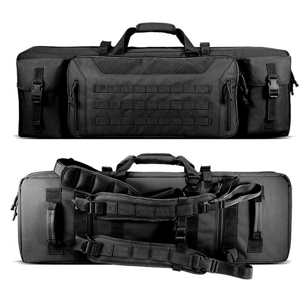 Real Person Outdoor Tactics CS Waterproof Double Shoulder Fishing Tackle Bag MOLLE Hanging Hunting Zipper Internal Frame