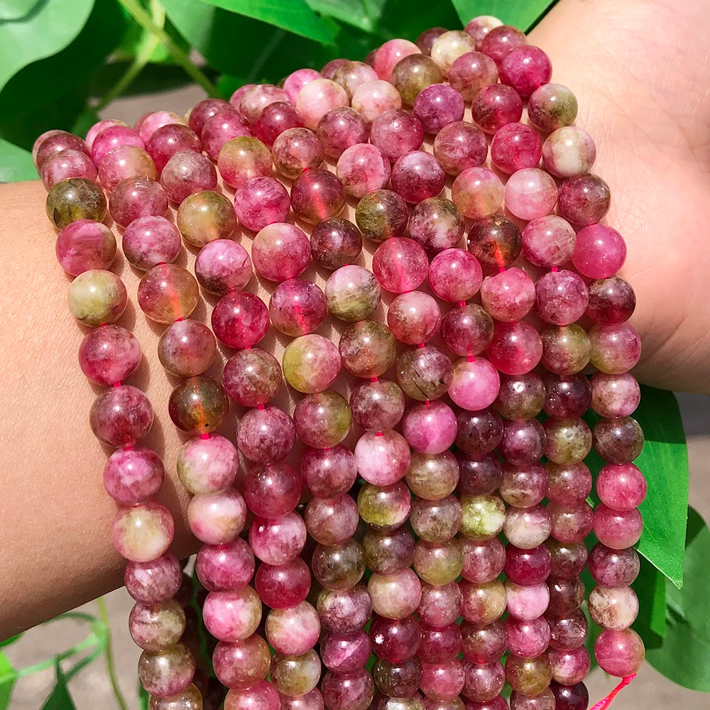 Mixed Color Cherry Jades Chalcedony Loose Stone Beads 6/8/10mm for Jewelry Making & DIY