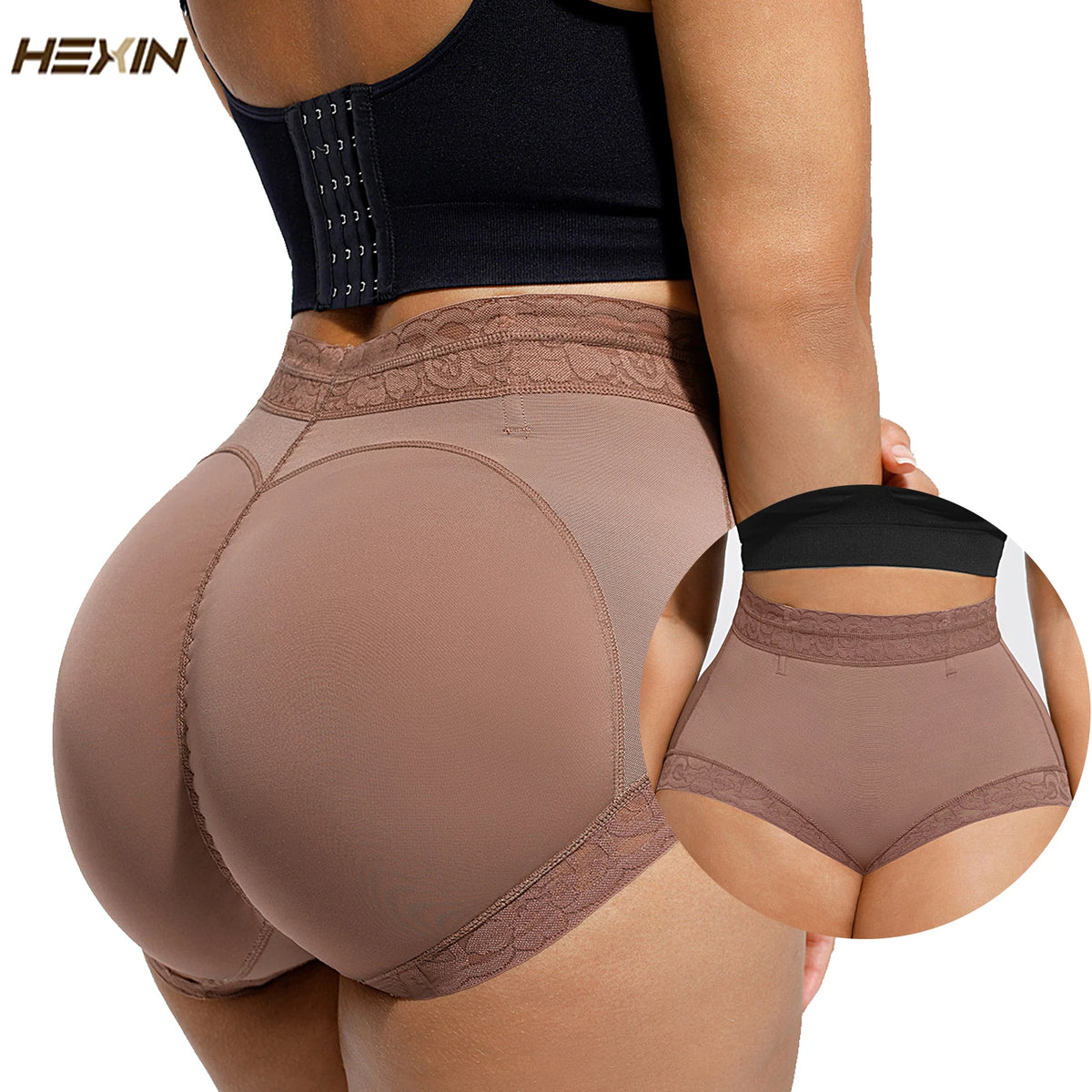 HEXIN Seamless Shapewear Panties New Design High Waist Tummy Control Shorts Butt Lifter Hip Enhancer Underwear Breathable MegaBDM