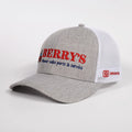Custom 6 Panel Grey Cotton Mesh Sports Hat Classic Structured Embroidery Logo Poly Cotton Twill Trucker Cap