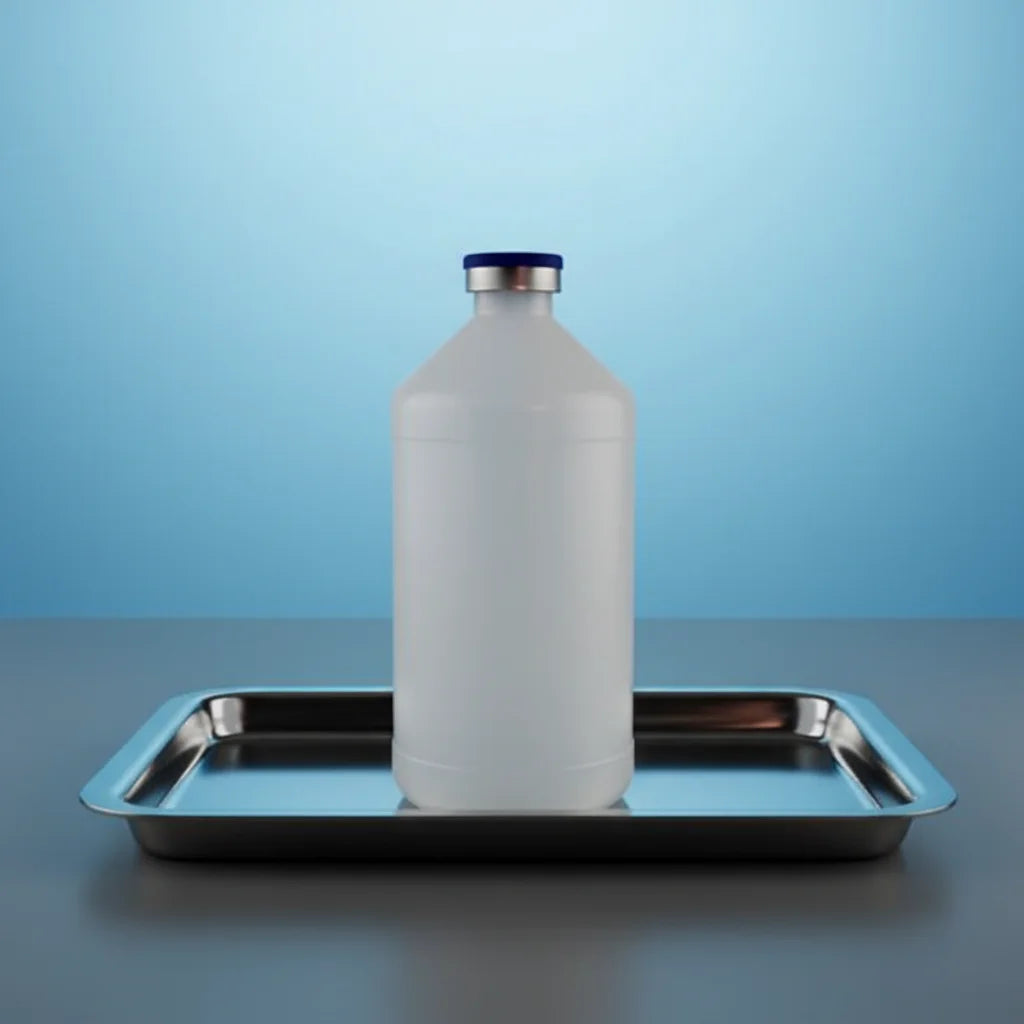 Factory Provide 1L Plastic Vaccine Bottle With Metal Cap Rubber Stopper 500ML 1000ml