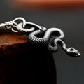 SS8-492P Stainless Steel Unique Fashion Vintage Women Men Snake Stainless Steel Pendant Chain Necklace Jewelry