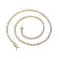 BC222  2.5mm 16"18" 20" Tennis Chain Iced Out Brass Prong Setting CZ Necklace Cubic Zircon Bling Bling Jewelry