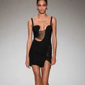 New Product Ideas Halter Breathable Summer Sleeveless Sexy Elegant Black Mini Dresses for Women