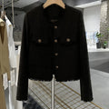 Fashion Women's Coat Autumn and Winter New Black Short Casual Versatile Small Fragrant Suit Coat