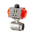 1 Inch Diameter 25mm Threaded Female Steam Control Stainless Steel Shut off Valve 2 Piece Ball Valve with Pneumatic Actuator