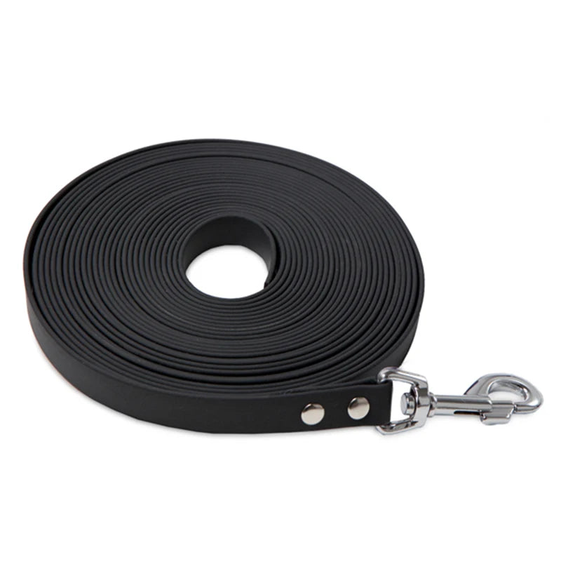 Custom Printed Logo Eco-Friendly Dog Leashes Sustainable PVC & Long Line Plastic Solid Pattern Rivet Decoration Metal Hook