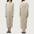 L800857 Custom Logo Women Sweater Maxi Dress Long Sleeve Button O Neck Oversized Casual Loose Knit Sweater Dress