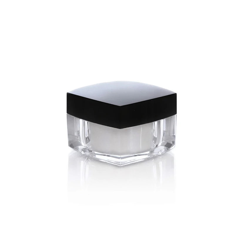 Double Wall 30g 50g Plastic Cosmetic Jars Empty Clear Acrylic Eye Face Cream Container Screw Cap Body Butter Square Bottles