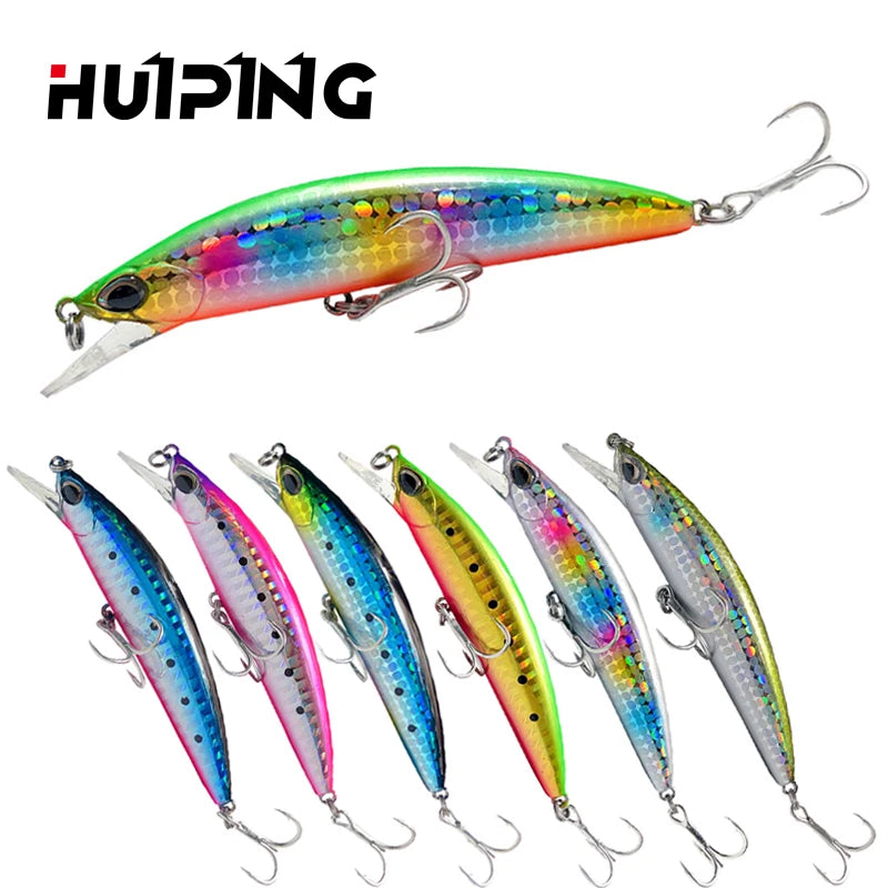 Huiping Sinking Minnow 90mm 28g Japanese Design Pesca Wobbling Fishing Lure Saltwater Artificial Baits for Bass