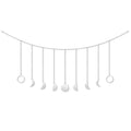 2022 Hot Sales Shining Gold Silver Boho Home Decoration Metal Garland Moon Phase Wall Hanging 9 Moons for Bedroom Dorm Direct