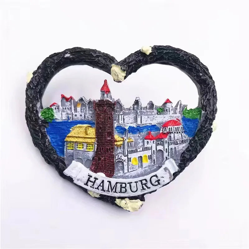 German Refrigerator Stickers Berlin Refrigerator Stickers Frankfurt Refrigerator Magnets Tourist Souvenirs Resin Metal Gifts