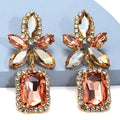 Kaimei 2025 Earring New Arrival Crystal Dangle Earrings Cute Trendy Geometric Drop Jewelry Resin Bridal Drop Earrings for Women