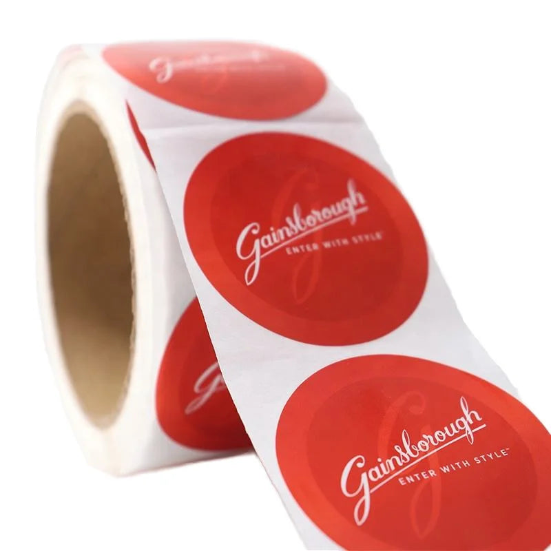 Waterproof Company Logo Labels for Small Circle  UV Printed Vinyl Spice Name Labels Coated Paper