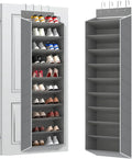 Foldable Over-the-Door Shoe Organizer with Large Deep Pockets Narrow Shoe Rack for Closet Use for Boots Storage