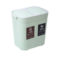 Manufacturer Custom Marked Two-Compartment Rolling Cover Trash Bin Easy Sorting Everyday PP PP Classified Garbage Bin