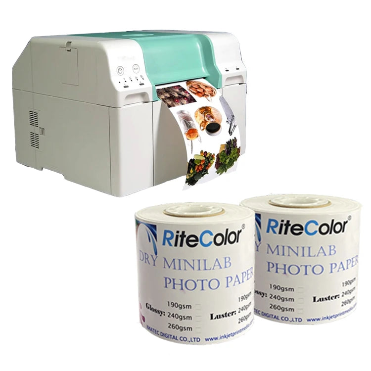 Minilab Photo Paper 6''/8''/10'' Glossy Digital Inkjet Printing Photo Paper Roll