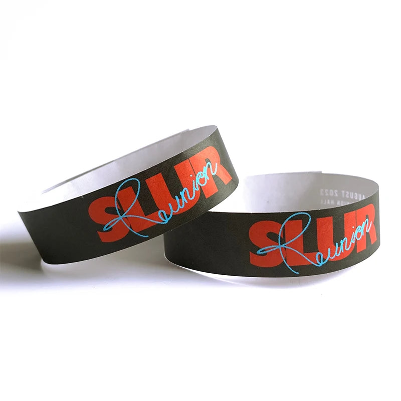 Personalised Custom Wrist Bands Events Waterproof Tyvek Bracelet Ticket Paper Hand Wristband Tyvek Wristbands