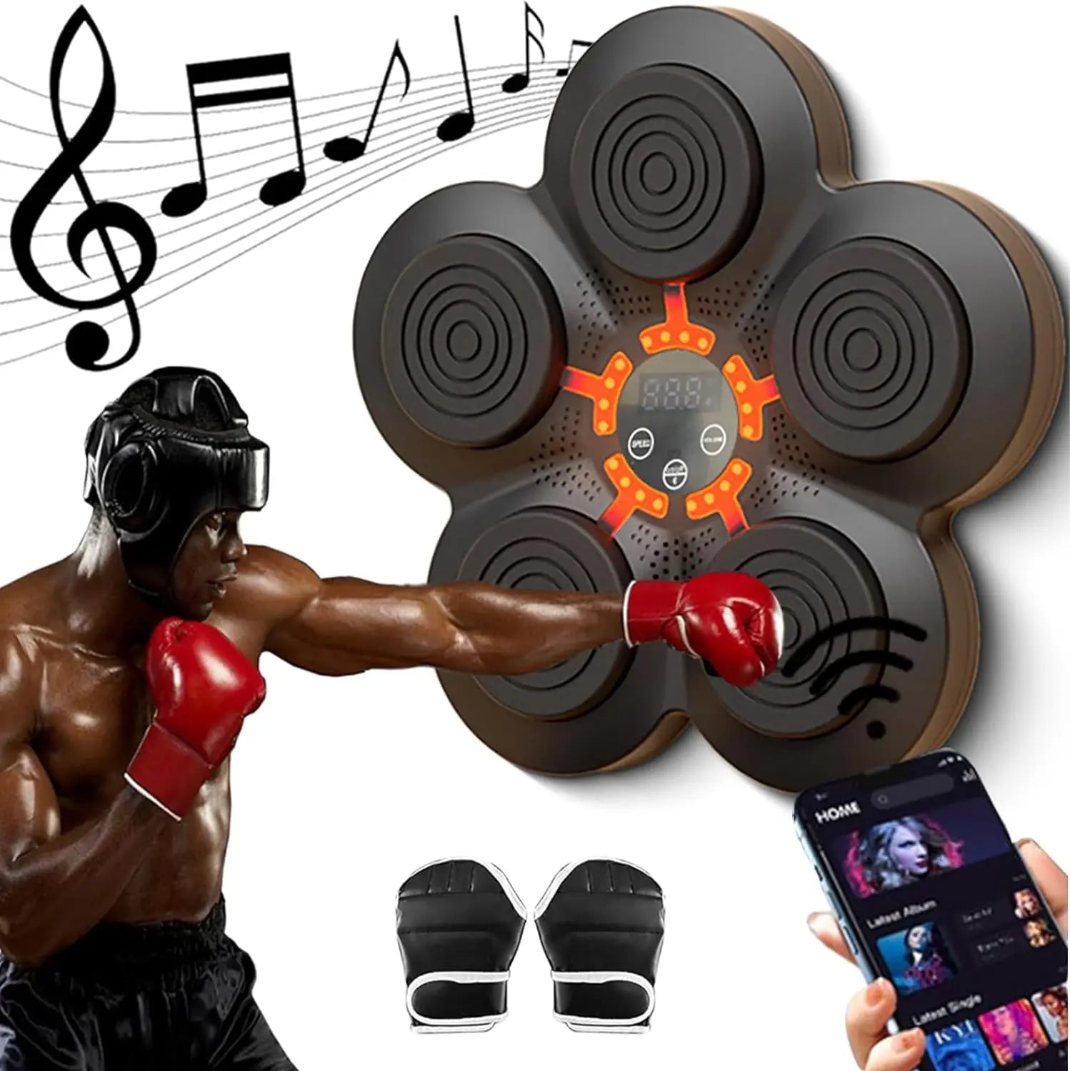Wellshow  Music Boxing Machine Home Fitness Boxing Equipment Features Boxing Training Punching Equipment