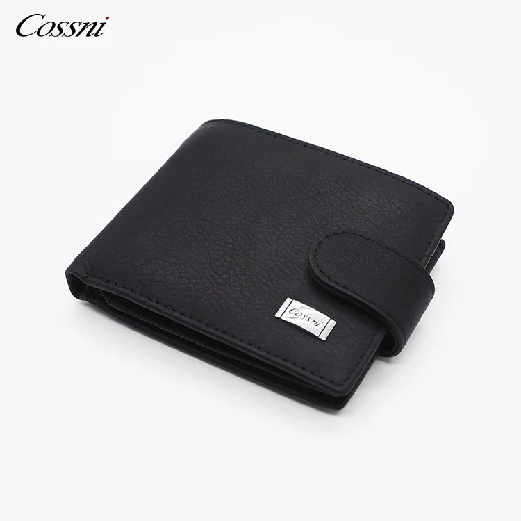 Black Short Men Wallet 100% Genuine Leather Short Wallet for Man Card Wallet Wholesale